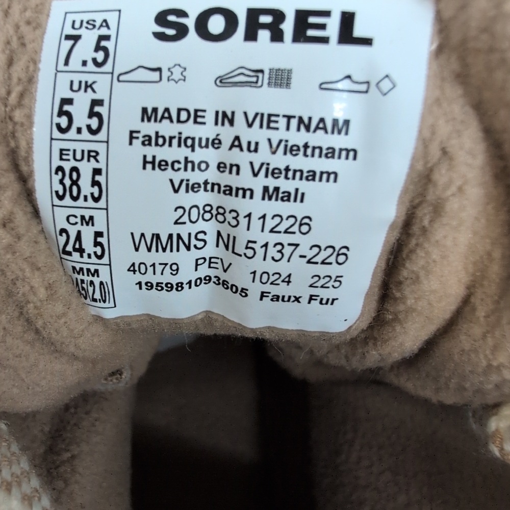 SOREL ONA Ave Alpine Waterproof Winter Boots Women's 7.5 Dusty Tan - Picture 11 of 14